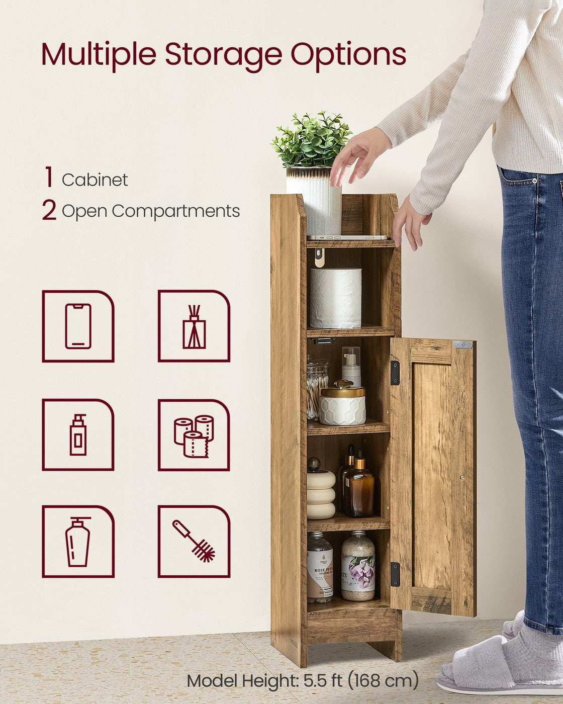 Small Bathroom Storage Corner Floor Cabinet With Door - product photo 11
