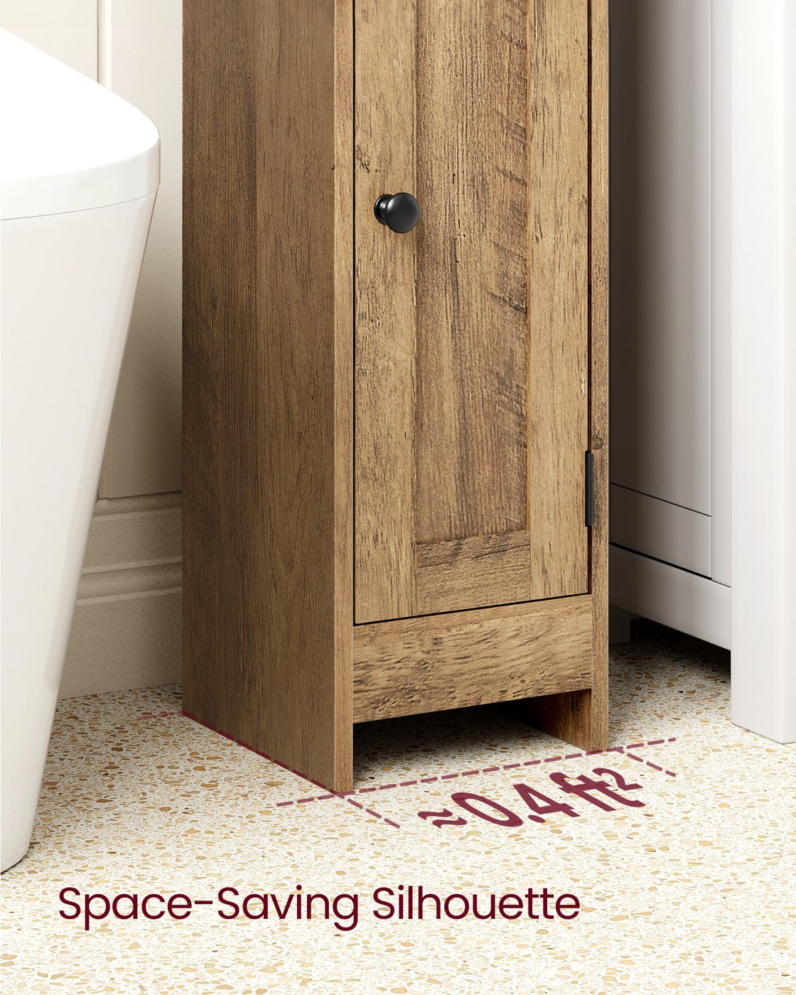 Small Bathroom Storage Corner Floor Cabinet With Door - product photo 15