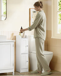 Small Bathroom Storage Corner Floor Cabinet With Door - product photo 25