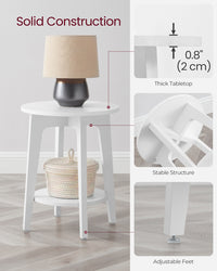 Small Round End Table With Lower Shelf - product photo 04