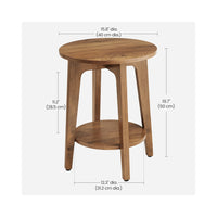 Small Round End Table With Lower Shelf - product photo 19