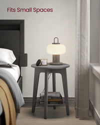 Small Round End Table With Lower Shelf - product photo 32