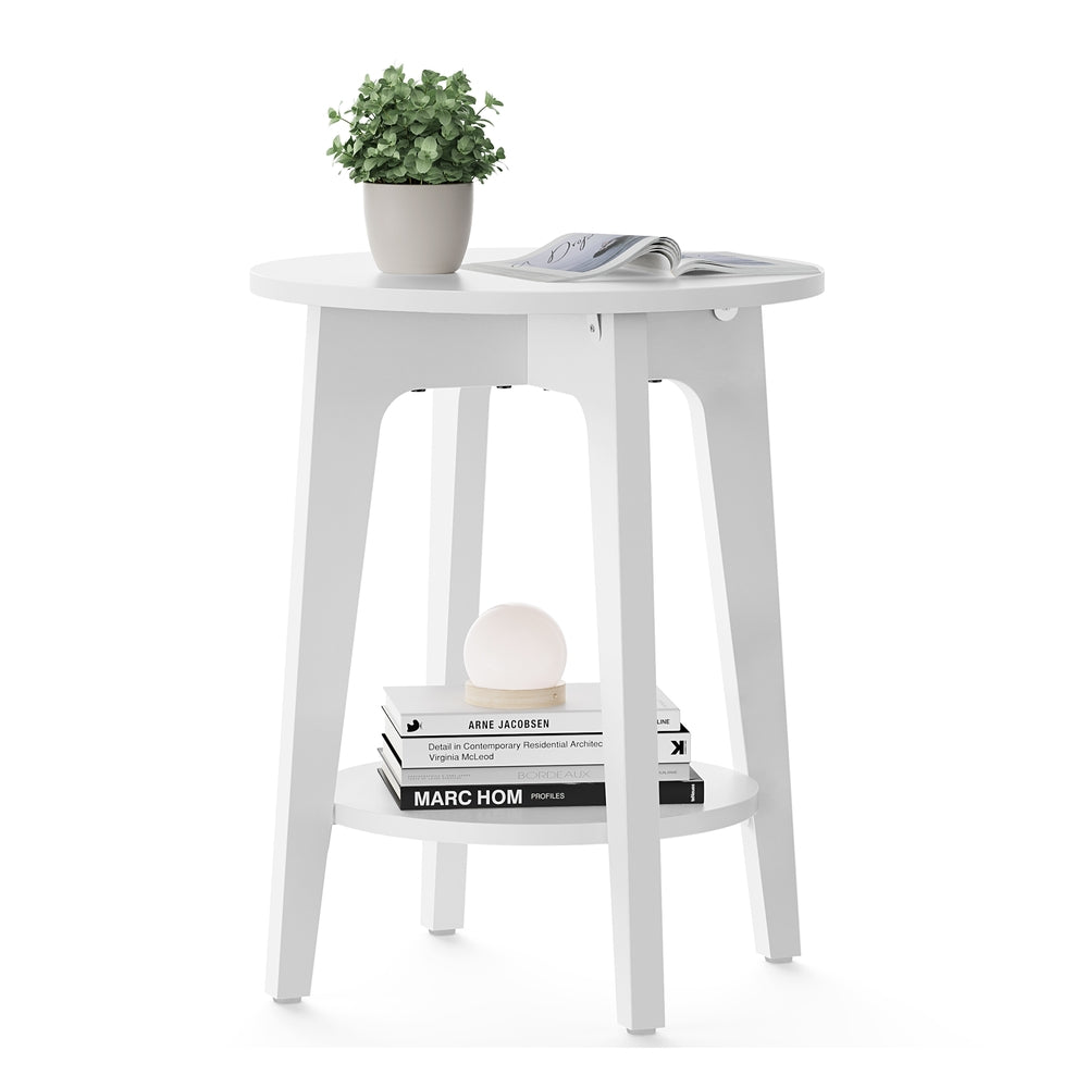 Small Round End Table With Lower Shelf - product photo 38
