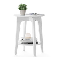 Small Round End Table With Lower Shelf - product photo 38