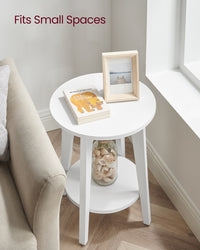Small Round End Table With Lower Shelf - product photo 44
