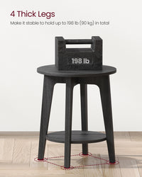 Small Round End Table With Lower Shelf - product photo 55