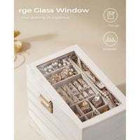 Stackable Jewelry Organizer Trays With Glass Lid 2 To 6 Tier – product view 16 | Amaraloft