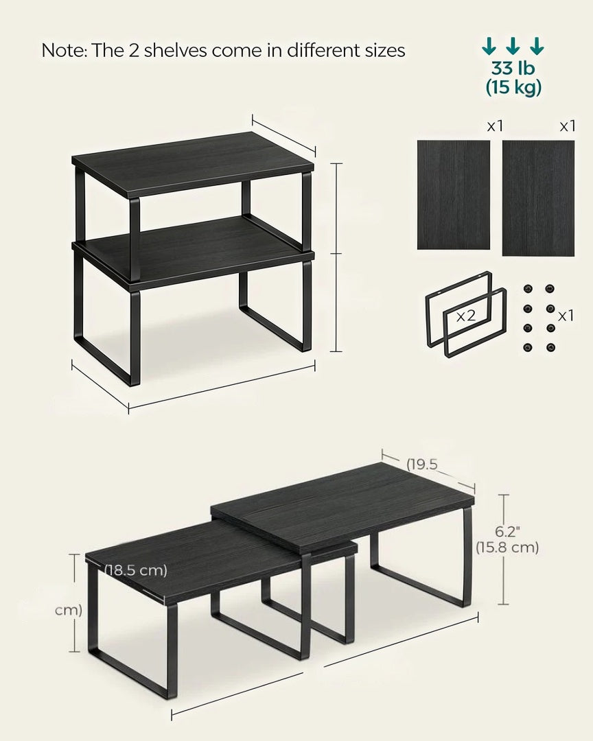 Stackable Kitchen Counter Shelves Set of 4 – product view 11 | Amaraloft