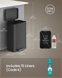 Stainless Steel Garbage Can With Lid And Removable Inner Bucket - product photo 07