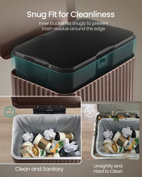 Stainless Steel Garbage Can With Lid And Removable Inner Bucket - product photo 29