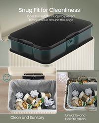 Stainless Steel Garbage Can With Lid And Removable Inner Bucket - product photo 37