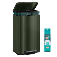 Stainless Steel Garbage Can With Lid And Removable Inner Bucket - ULTB586CZ01