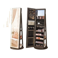 Standing Mirror Jewelry Cabinet With LED Lights And Storage – product view 1 | Amaraloft