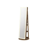 Standing Mirror Jewelry Cabinet With LED Lights And Storage – product view 4 | Amaraloft