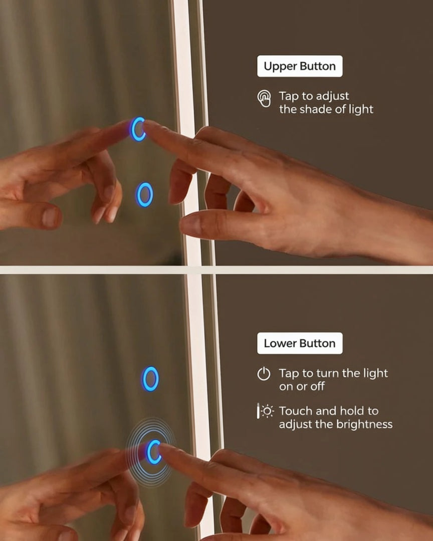 Standing Mirror Jewelry Cabinet With LED Lights And Storage – product view 7 | Amaraloft
