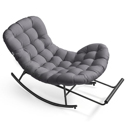 Steel Rocking Papasan Chair For Patio Bedroom Or Living Room - product photo 01