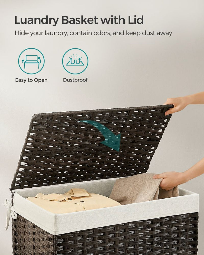 Storage Basket With Lid 105L Or 160L Laundry Hamper – product view 10 | Amaraloft