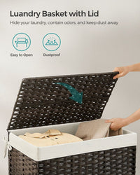 Storage Basket With Lid 105L Or 160L Laundry Hamper – product view 10 | Amaraloft