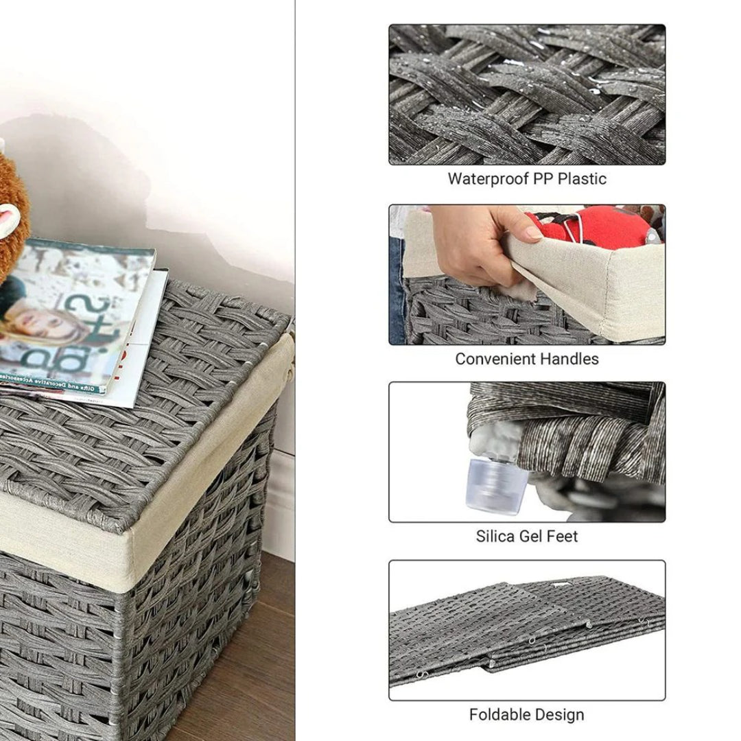 Storage Basket With Lid 105L Or 160L Laundry Hamper – product view 26 | Amaraloft
