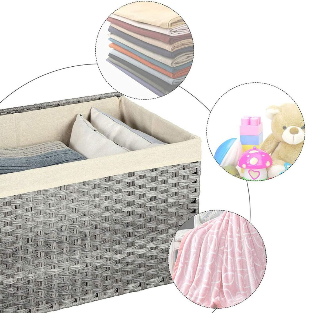 Storage Basket With Lid 105L Or 160L Laundry Hamper – product view 28 | Amaraloft