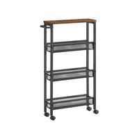 4 Tier Slim Rolling Storage Cart Narrow Utility Shelf – product view 1 | Amaraloft