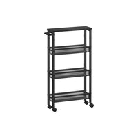 4 Tier Slim Rolling Storage Cart Narrow Utility Shelf – product view 4 | Amaraloft
