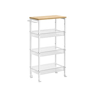 4 Tier Slim Rolling Storage Cart Narrow Utility Shelf – product view 6 | Amaraloft