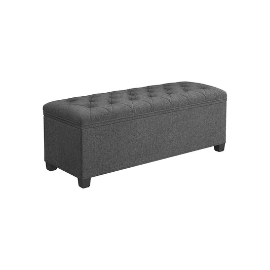 43.3 Inch Storage Ottoman Bench With Legs & Flip Lid Upholstered – product view 1 | Amaraloft