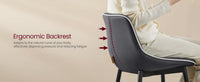 Synthetic Leather Bar Stools With Back, 24.4 Or 28.7 Inch Seat Height - product photo 129