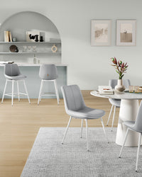 Synthetic Leather Bar Stools With Back - product photo 06