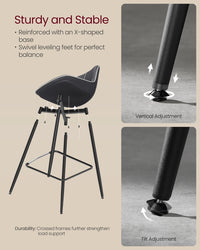 Synthetic Leather Bar Stools With Back - product photo 113