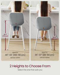 Synthetic Leather Bar Stools With Back - product photo 116