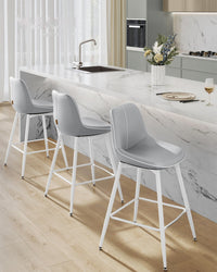 Synthetic Leather Bar Stools With Back - product photo 118