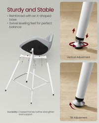 Synthetic Leather Bar Stools With Back - product photo 125