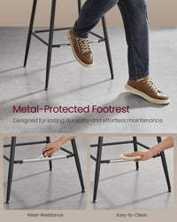 Synthetic Leather Bar Stools With Back - product photo 14