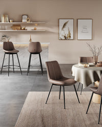 Synthetic Leather Bar Stools With Back - product photo 16