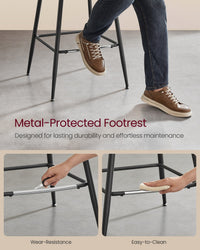 Synthetic Leather Bar Stools With Back - product photo 34