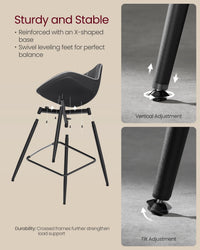 Synthetic Leather Bar Stools With Back - product photo 38
