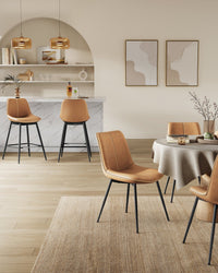 Synthetic Leather Bar Stools With Back - product photo 45