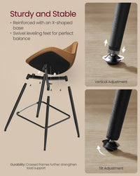 Synthetic Leather Bar Stools With Back - product photo 48