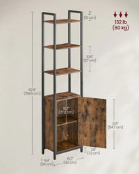 6 Tier Bookcase With Door – product view 7 | Amaraloft