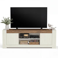 TV Stand, Farmhouse Entertainment Center With Storage Cabinets, Media Console - product photo 04