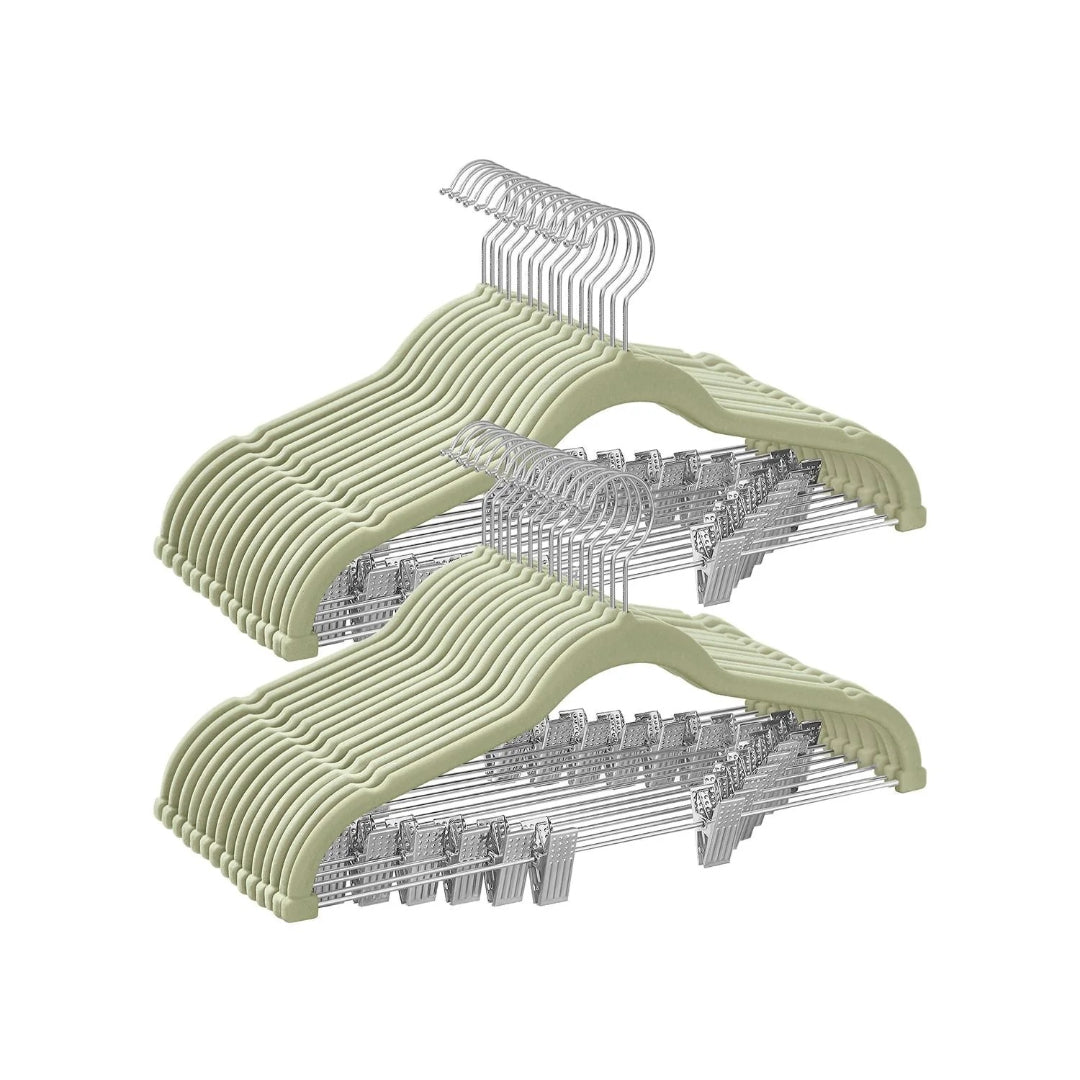 Velvet Pants Hangers With Adjustable Clips Set – product view 8 | Amaraloft