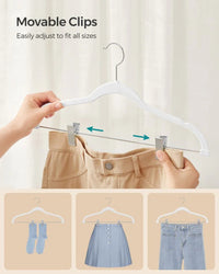 Velvet Pants Hangers With Adjustable Clips Set – product view 13 | Amaraloft