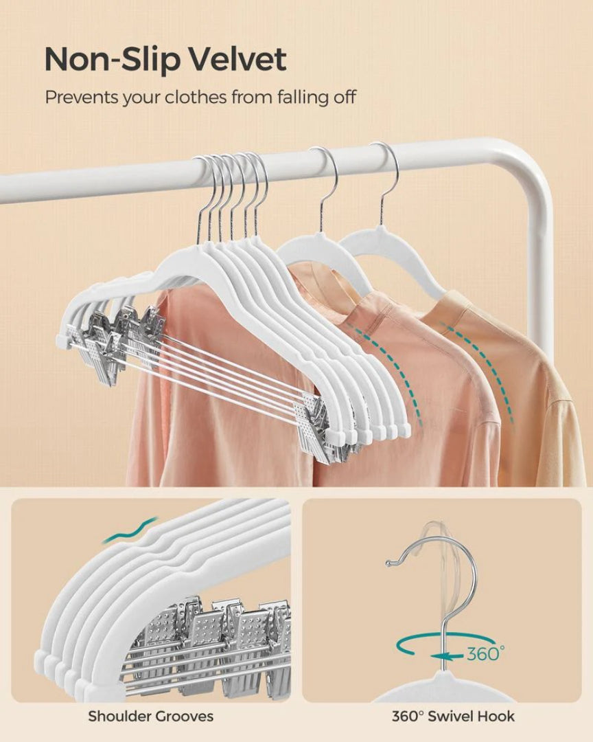 Velvet Pants Hangers With Adjustable Clips Set – product view 15 | Amaraloft