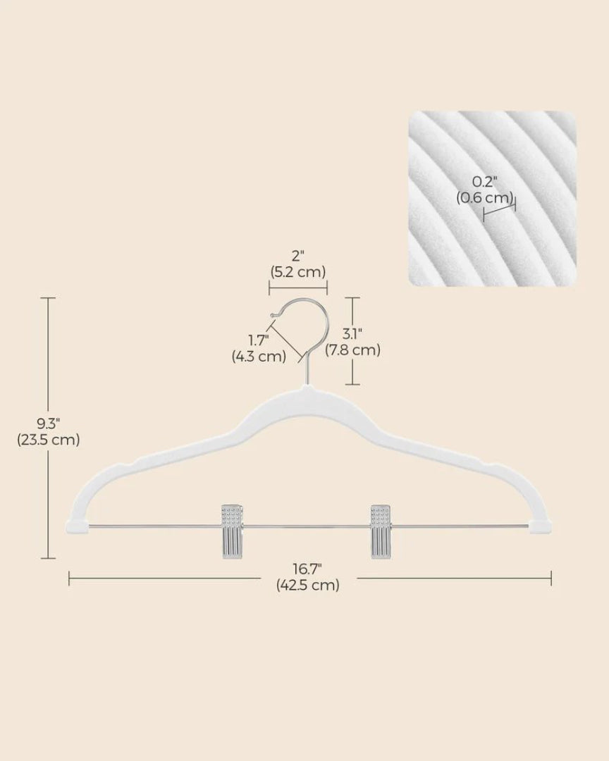 Velvet Pants Hangers With Adjustable Clips Set – product view 16 | Amaraloft