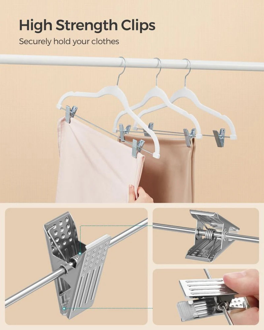 Velvet Pants Hangers With Adjustable Clips Set – product view 17 | Amaraloft