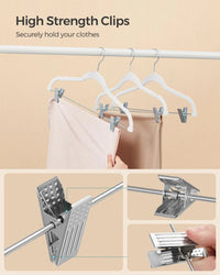 Velvet Pants Hangers With Adjustable Clips Set – product view 17 | Amaraloft