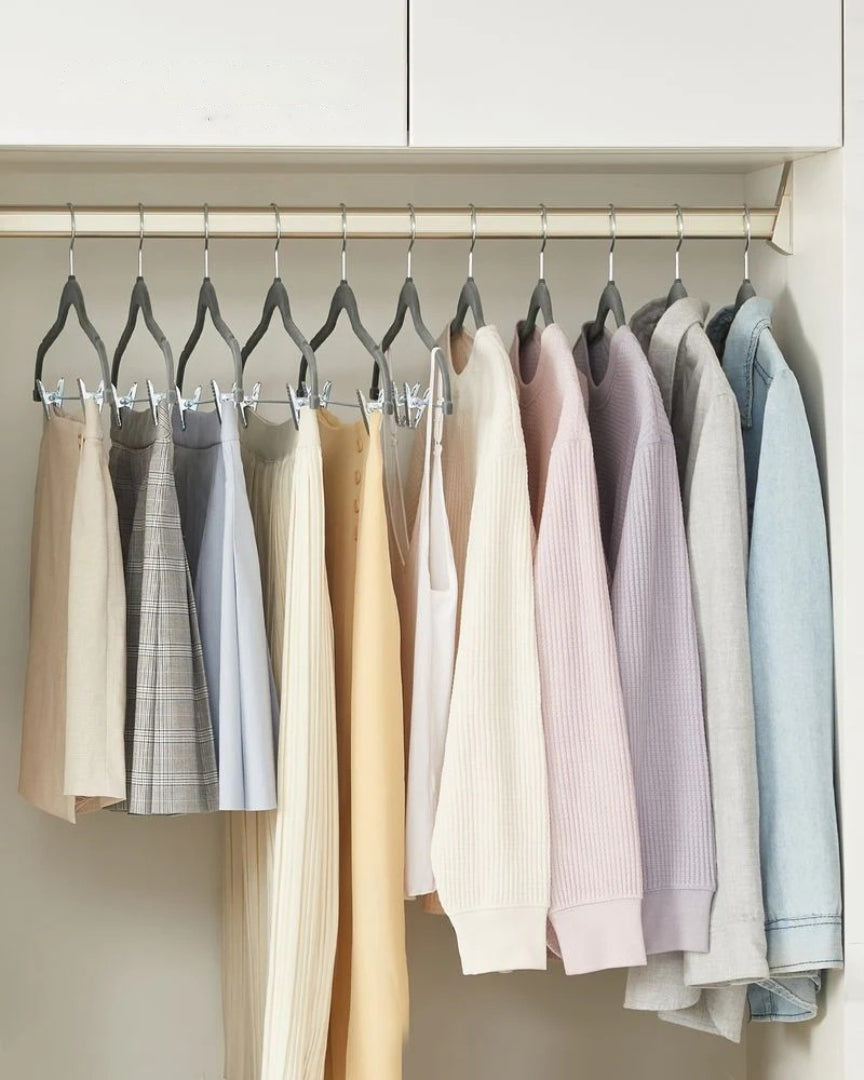 Velvet Pants Hangers With Adjustable Clips Set – product view 18 | Amaraloft