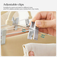 Velvet Pants Hangers With Adjustable Clips Set – product view 22 | Amaraloft